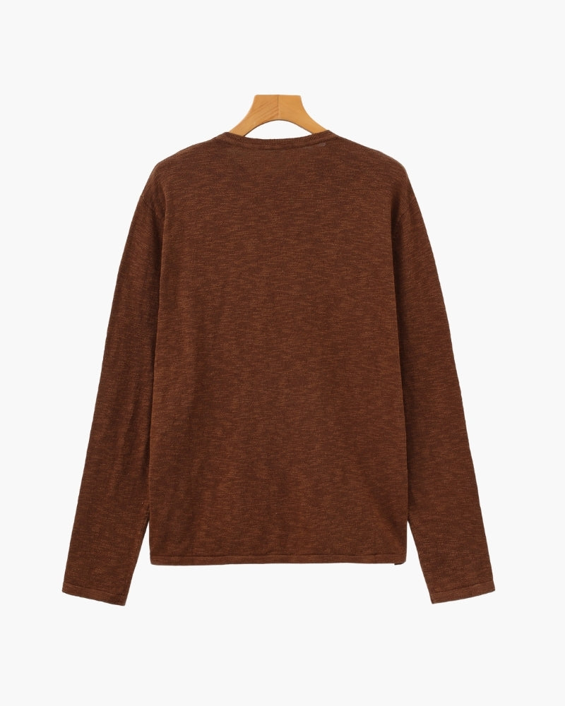 Essential Crewneck-Shirt aus Leinen-Baumwolle