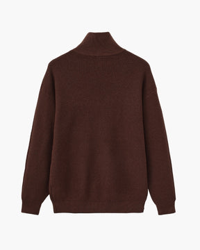Raffinierter Strickpullover mit halbem Reißverschluss
