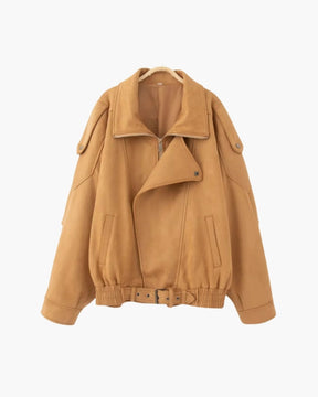 Vintage Wildleder-Drapierjacke