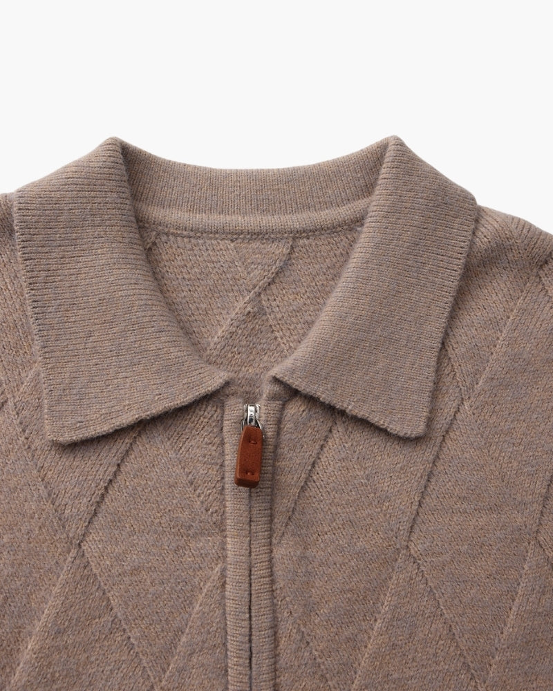 Heritage Diamond Strick-Zipper