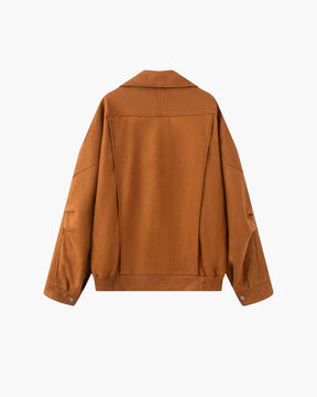 Vintage Wildleder-Drapierjacke