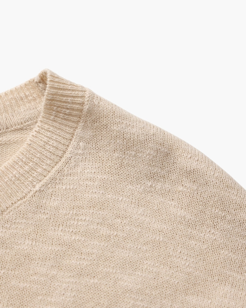 Essential Crewneck-Shirt aus Leinen-Baumwolle