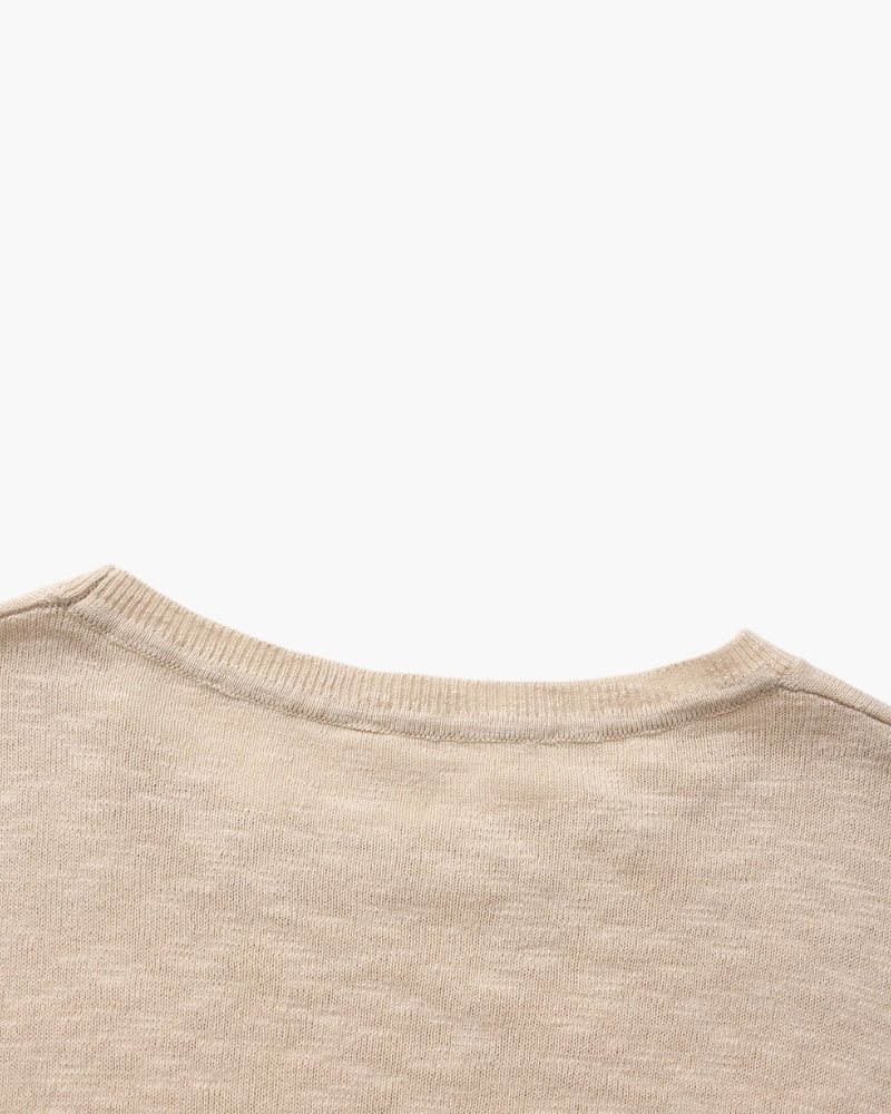 Essential Crewneck-Shirt aus Leinen-Baumwolle