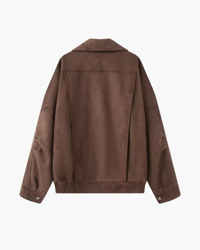 Vintage Wildleder-Drapierjacke