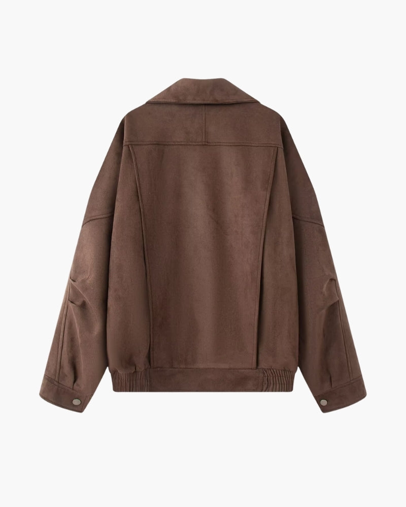 Vintage Wildleder-Drapierjacke