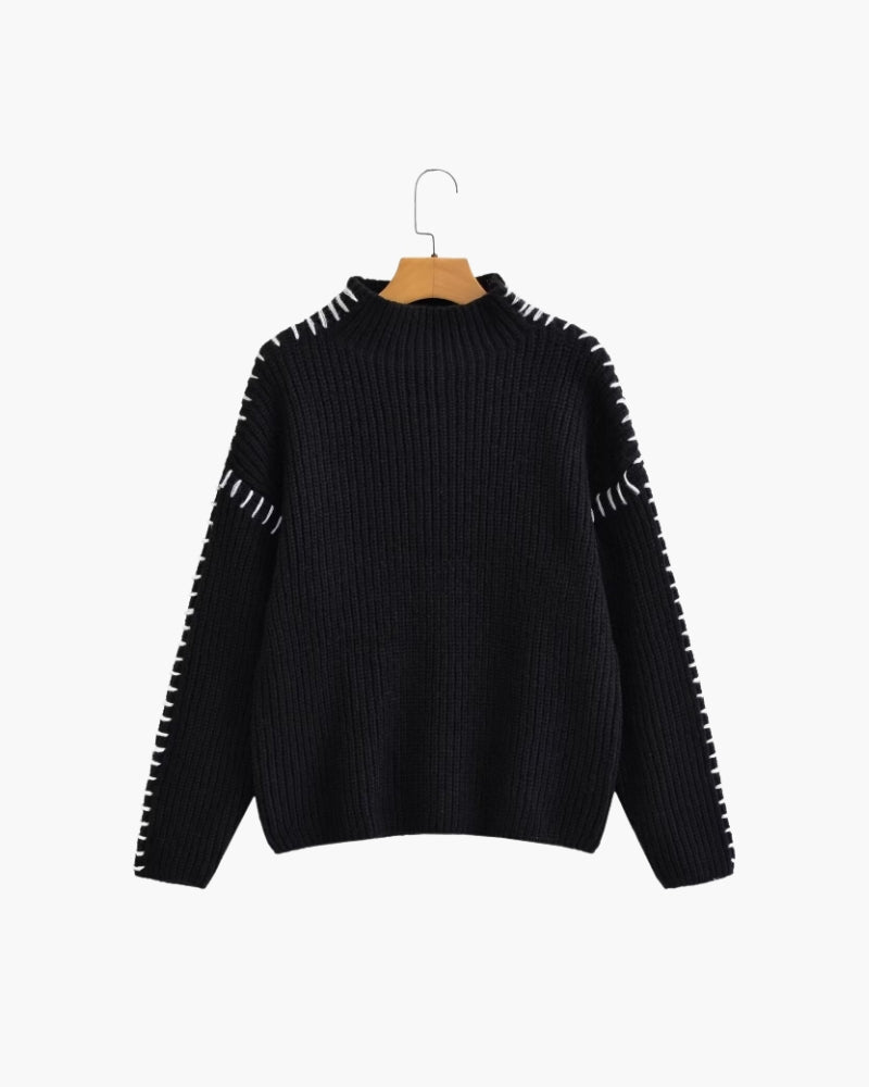 Der Lila Stitch Pullover