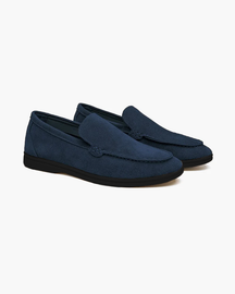Premium-Wildlederslipper – Schwarze Sohlen