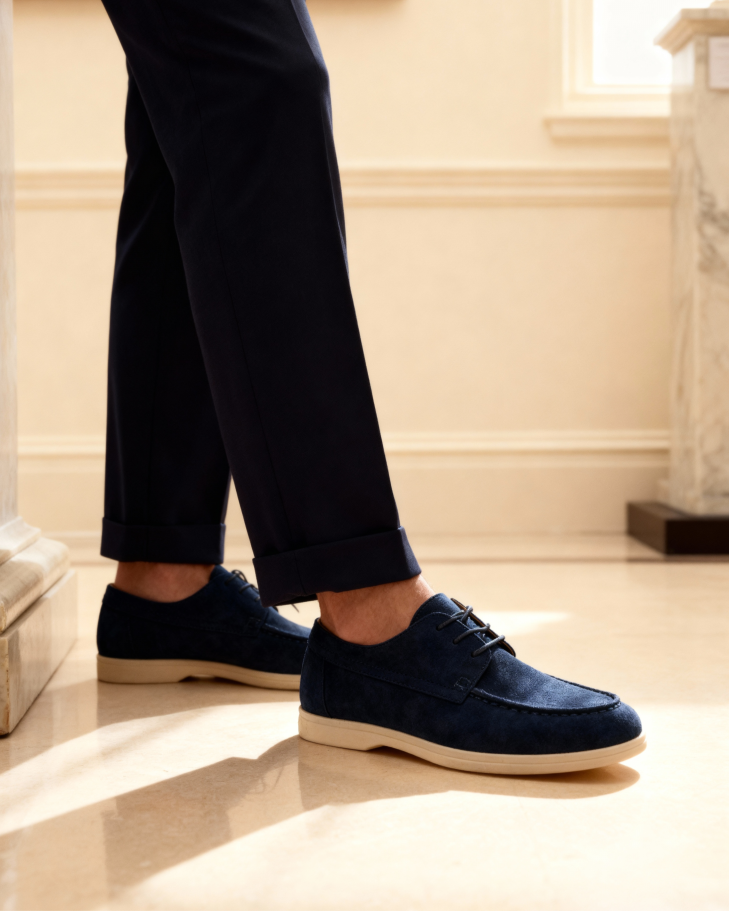 Premium-Schnürschuhe aus Wildleder